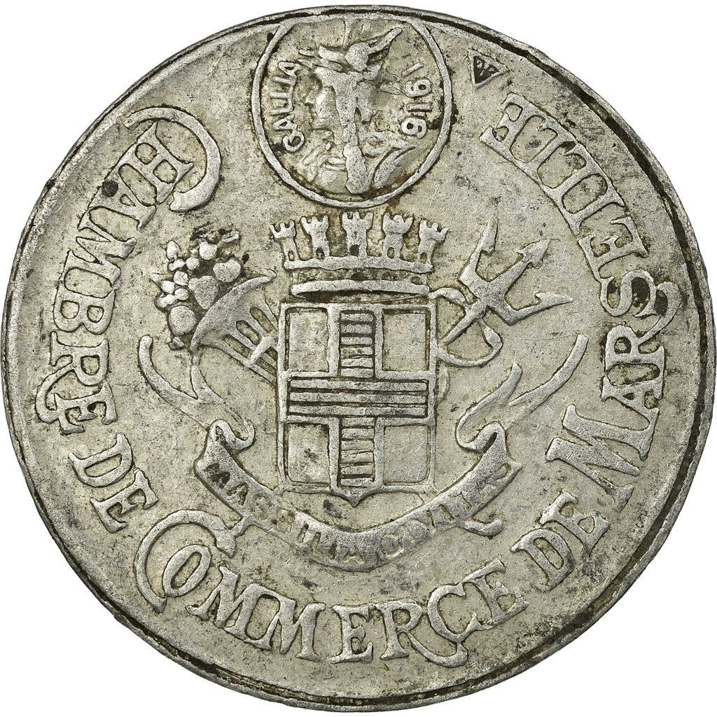 France Marseille | 10 Centimes Coin | Coat of Arms | Aluminium | Élie mon:10.2 | 1916