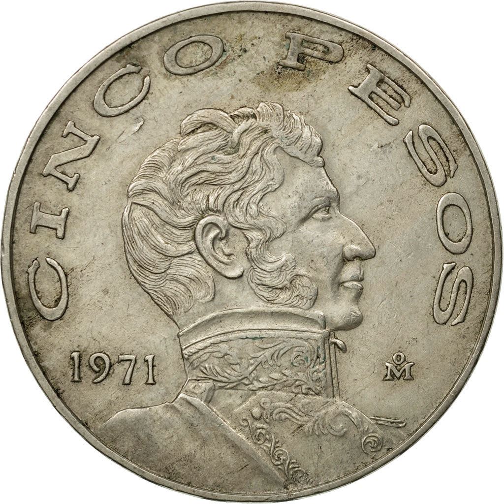 Mexico | 5 Pesos Coin | Vicente Guerrero | Km:472 | 1971 - 1978