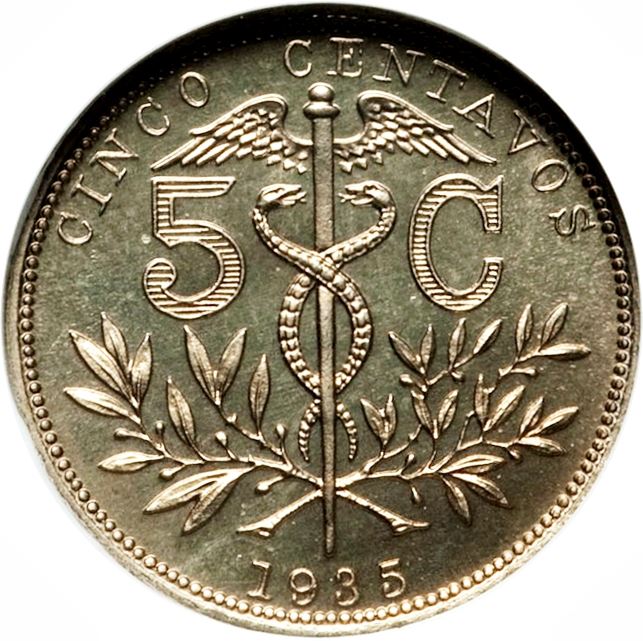 Bolivia 5 Centavos Coin | KM178 | 1935