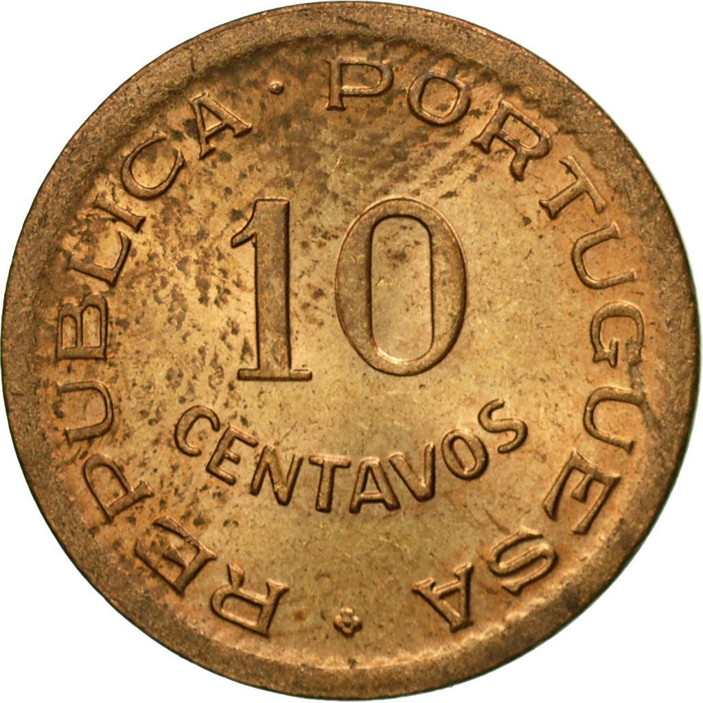 Angola | 10 Centavos Coin | Horse | Elephant | Shield | Km:70 | 1948 - 1949