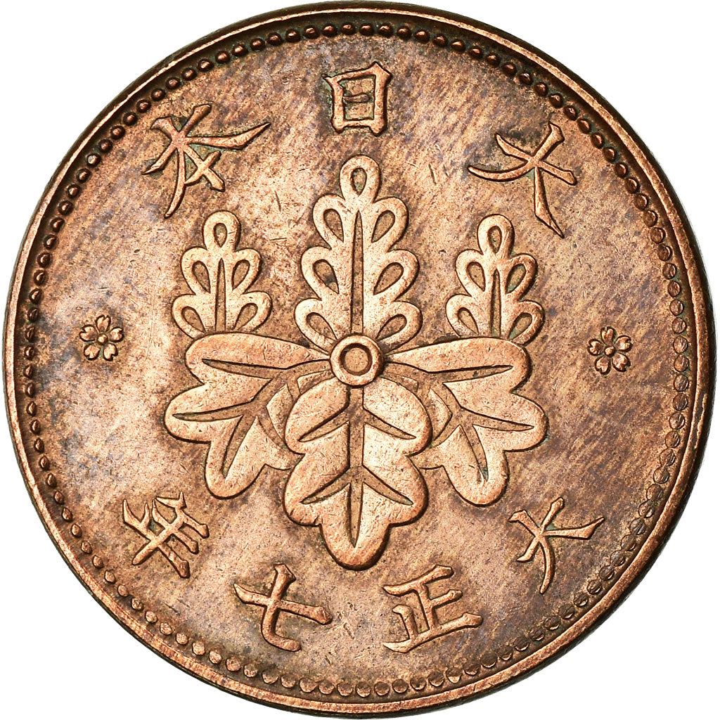 Japan | 1 Sen Coin | Paulownia Flower | Floral Wreath | Y:47, Jnda:01-48 | 1927 - 1938