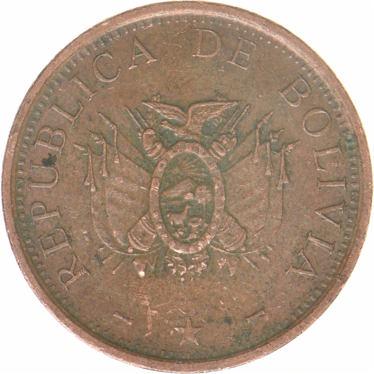 Bolivija | 10 centavų moneta | variu dengtas plienas | KM:213 | 2001–2008