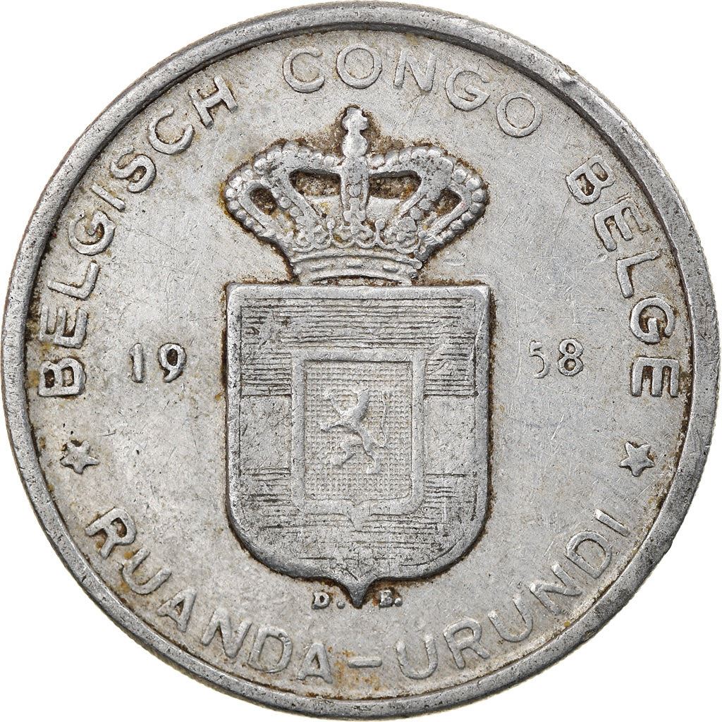Belgian Congo | 5 Francs Coin | Palm tree | Km:3 | 1956 - 1959