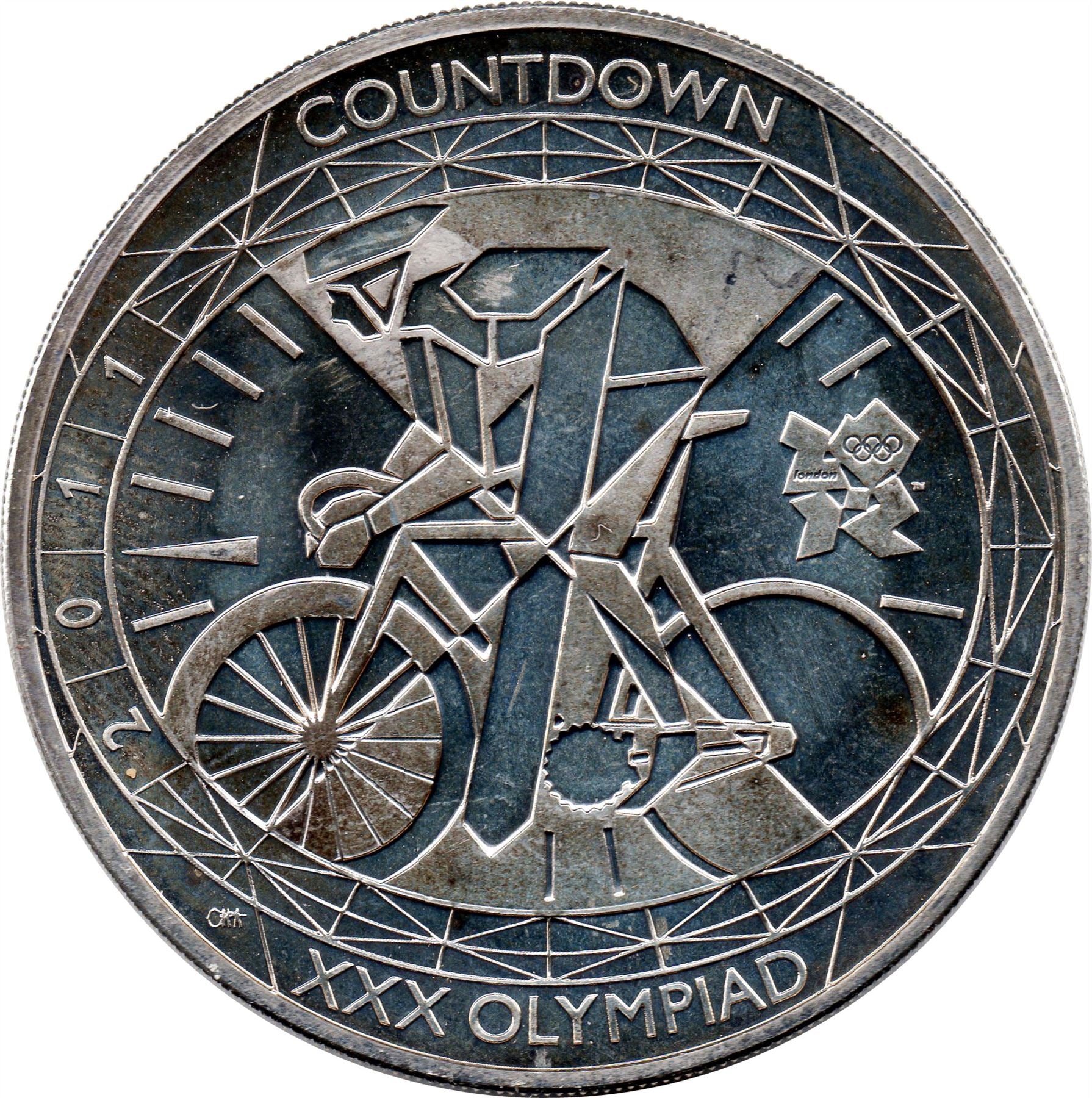 United Kingdom 5 Pounds Coin | Elizabeth II 4th portrait | XXX Olympiad, Countdown 1 | 2011