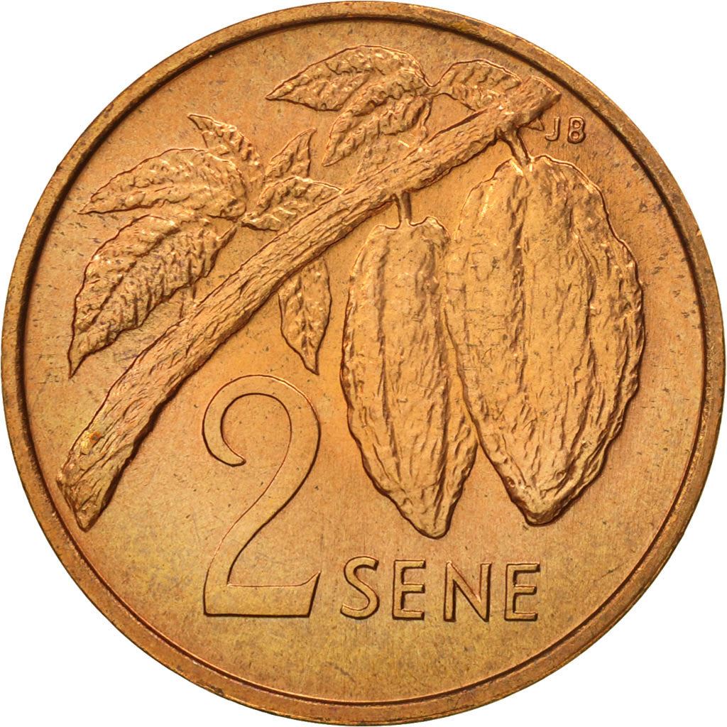 Samoa | 2 Sene Coin | Malietoa Tanumafili II | Cocoa Pods | Km:13 | 1974 - 1996