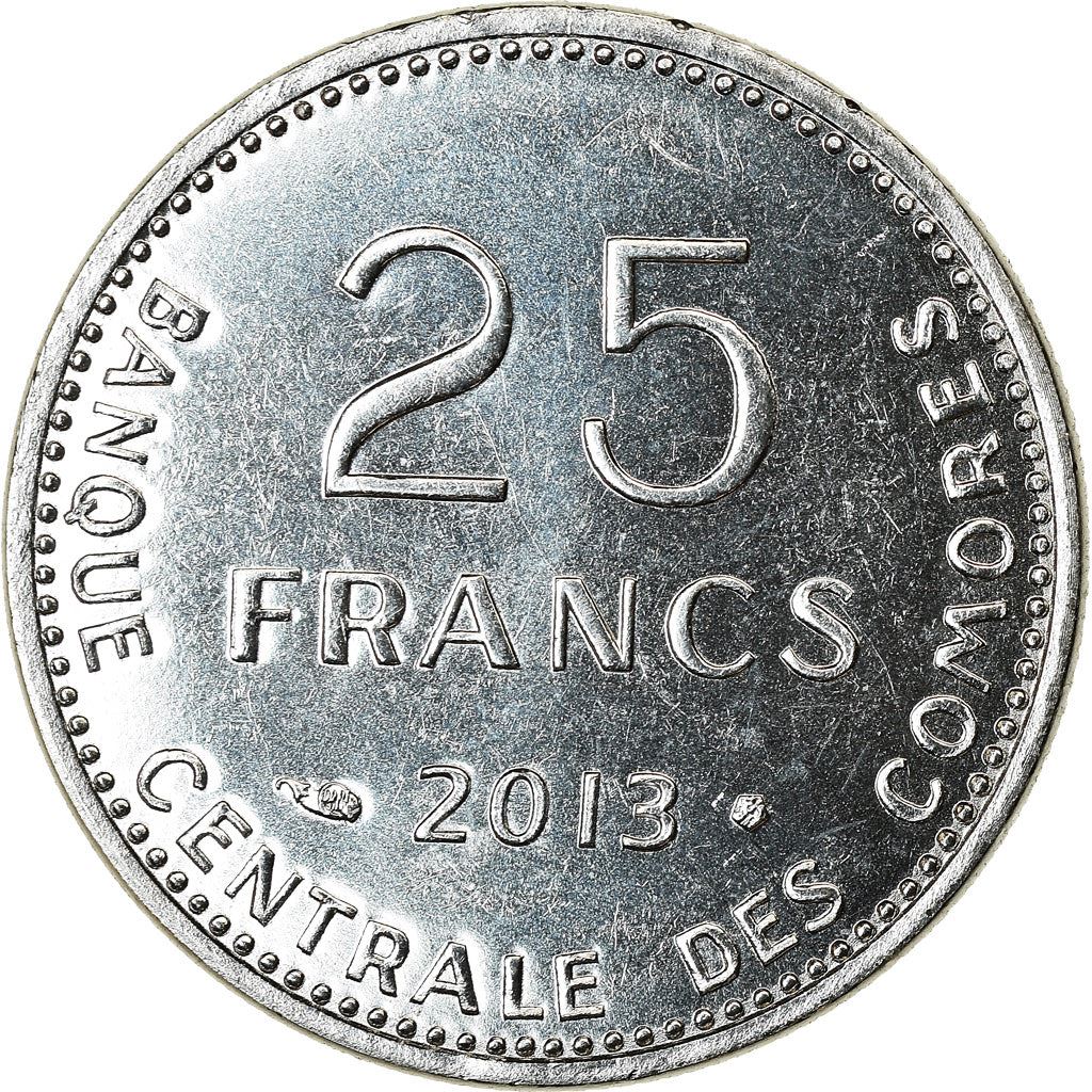Comoro Islands | 25 Francs Coin | FAO | Km:14A | 2013 - 2020