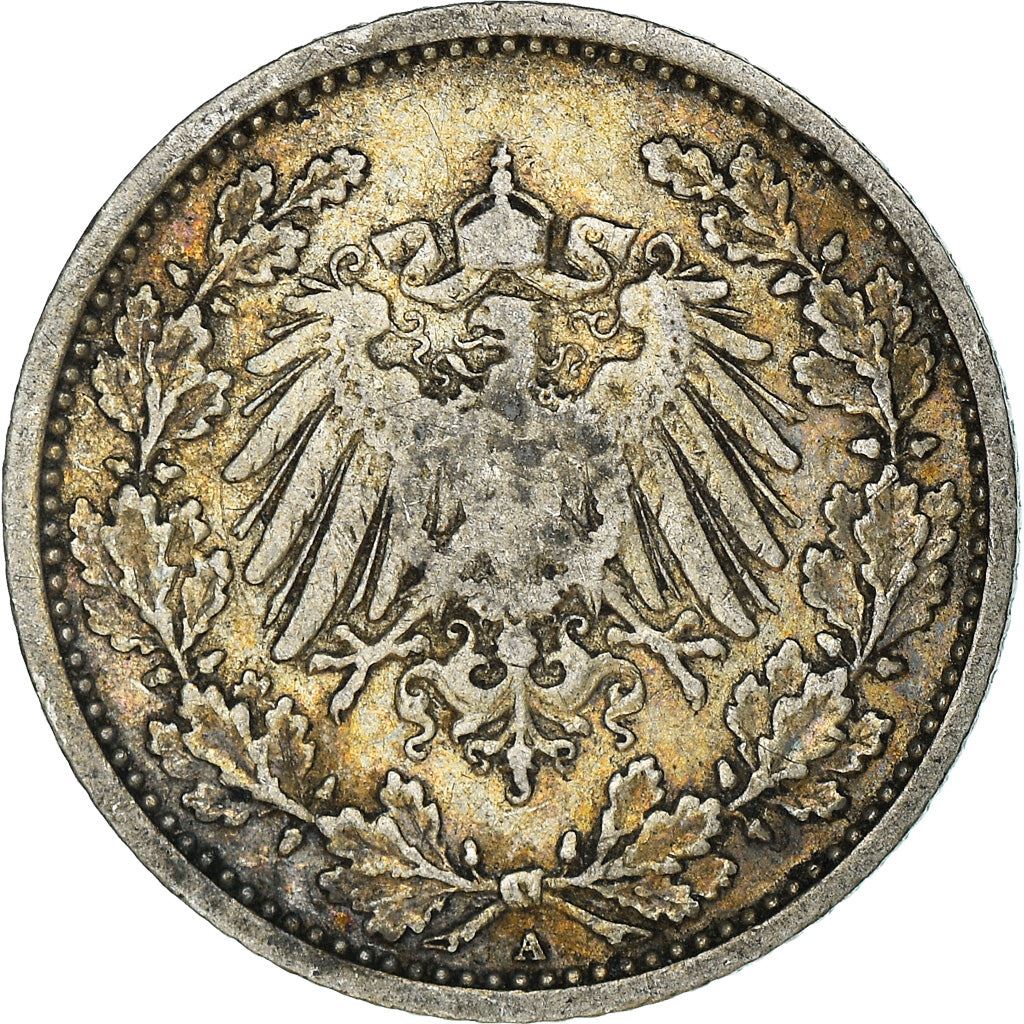 German Empire 1/2 Mark Coin | Deutsches Reich | Wilhelm II | Type 2 | KM17 | 1905 - 1919