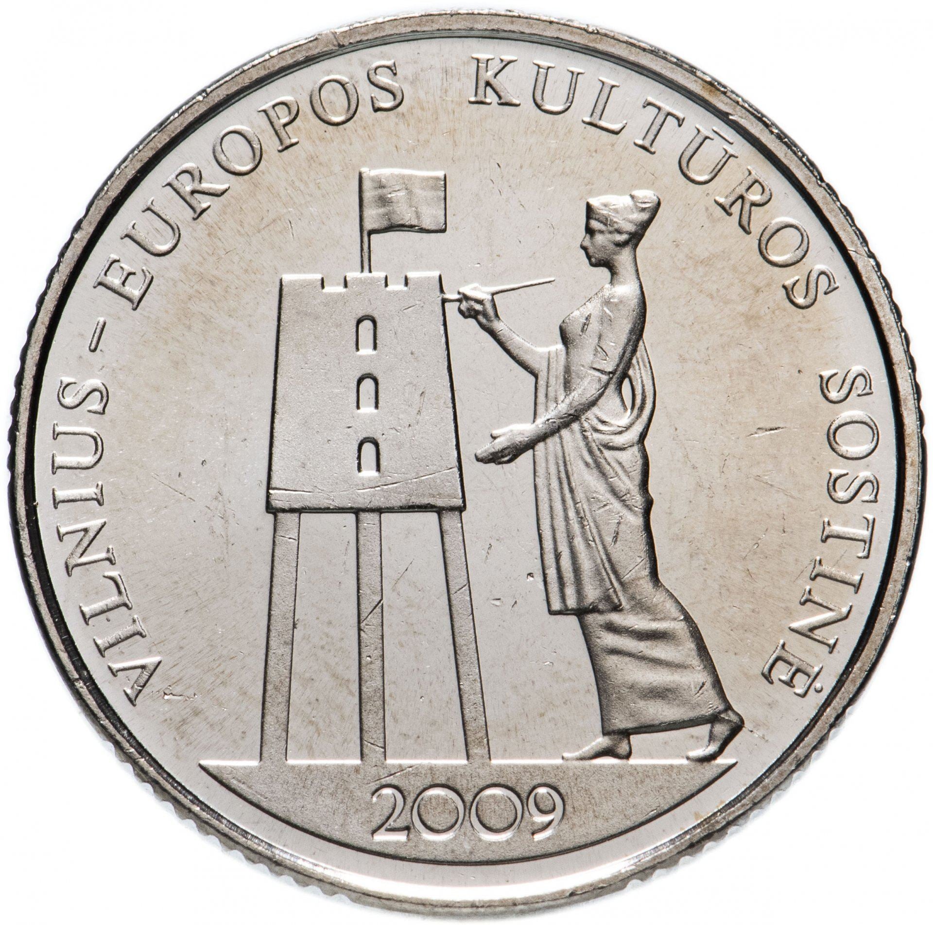 Lithuania | 1 Litas Coin | Cultural capital | KM:162 | 2009