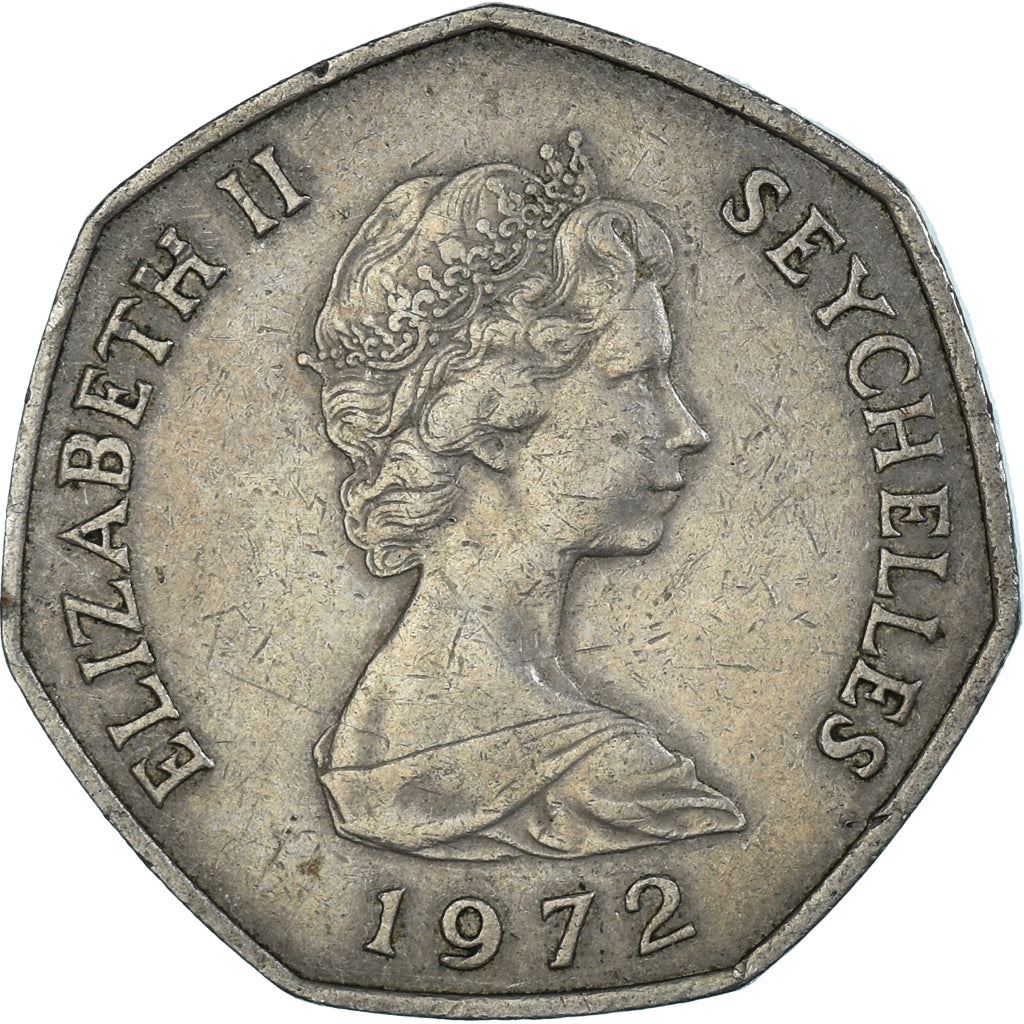 Seychelles | 5 Rupees Coin | Elizabeth II | Km:19 | 1972