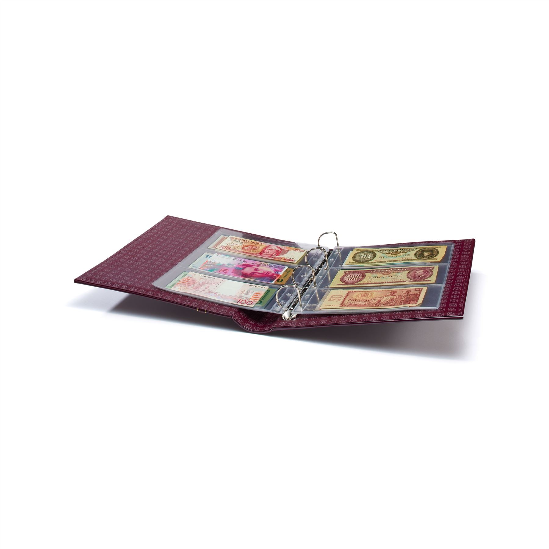 GRANDE CLASSIC Ring Binder with Slipcase | Coin and Banknote Album | Up to 60 Sheet Capacity | 4 Color Options