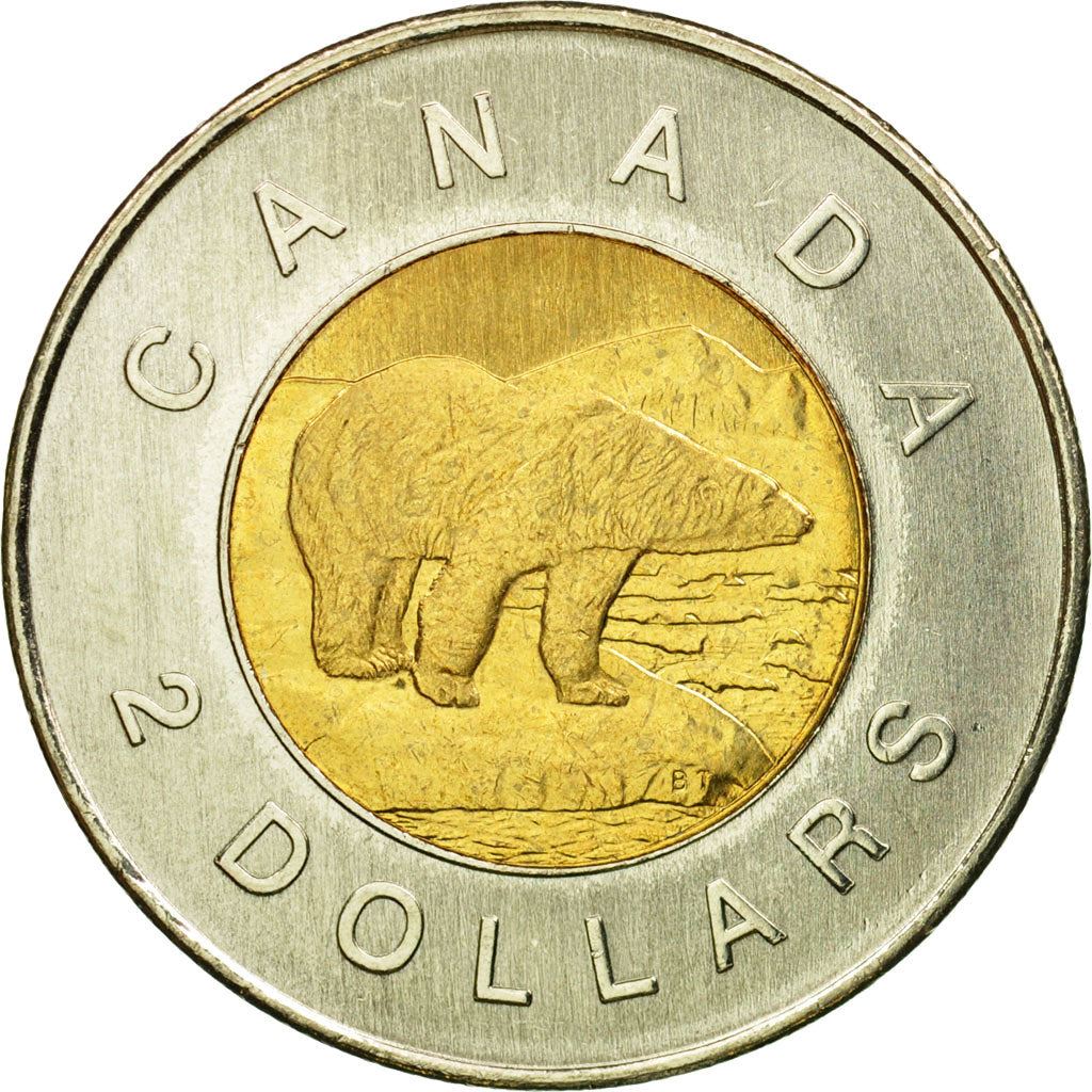 Canada | 2 Dollars Coin | Bimetallic | Polar bear | KM:837 | 2006-2012