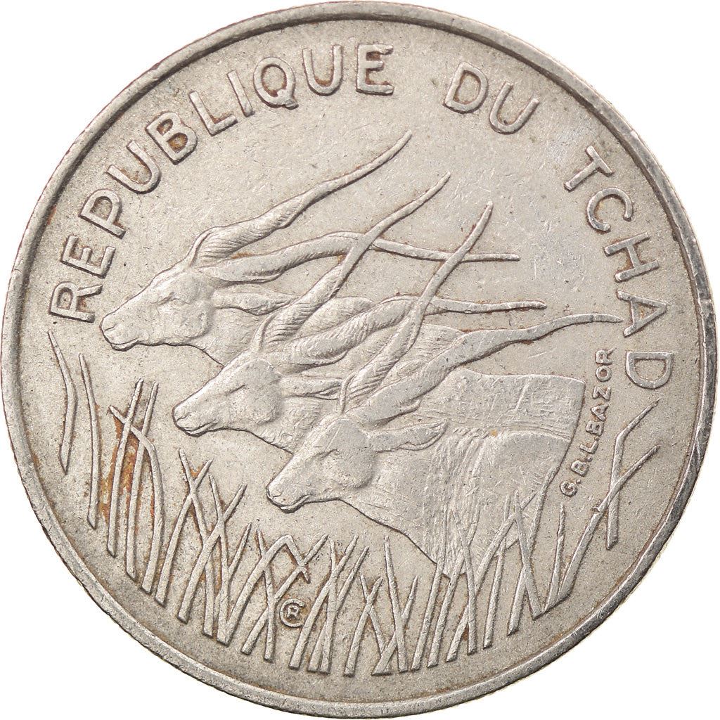 Chad | 100 Francs Coin | Giant Eland | Km:3 | 1975 - 1991