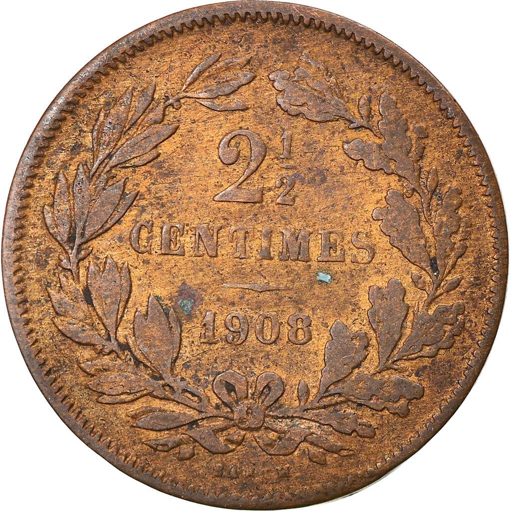 Luxembourg Coin Luxembourger 2.5 Centimes Coin | Willem III | Adolphe | Guillaume IV | KM21 | 1854 - 1908