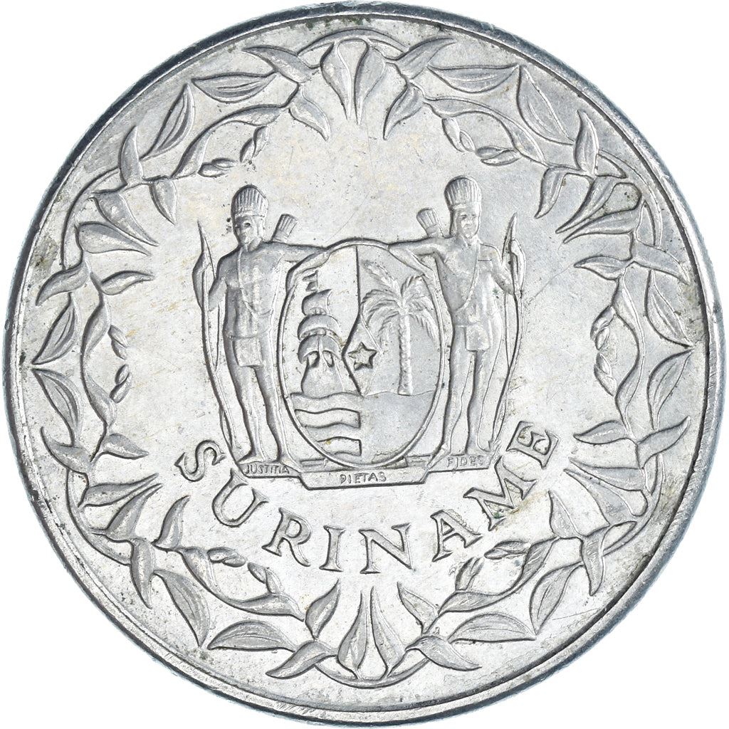 Suriname | 250 Cents Coin | Wreath | Natives | Km:24 | 1987 - 2015