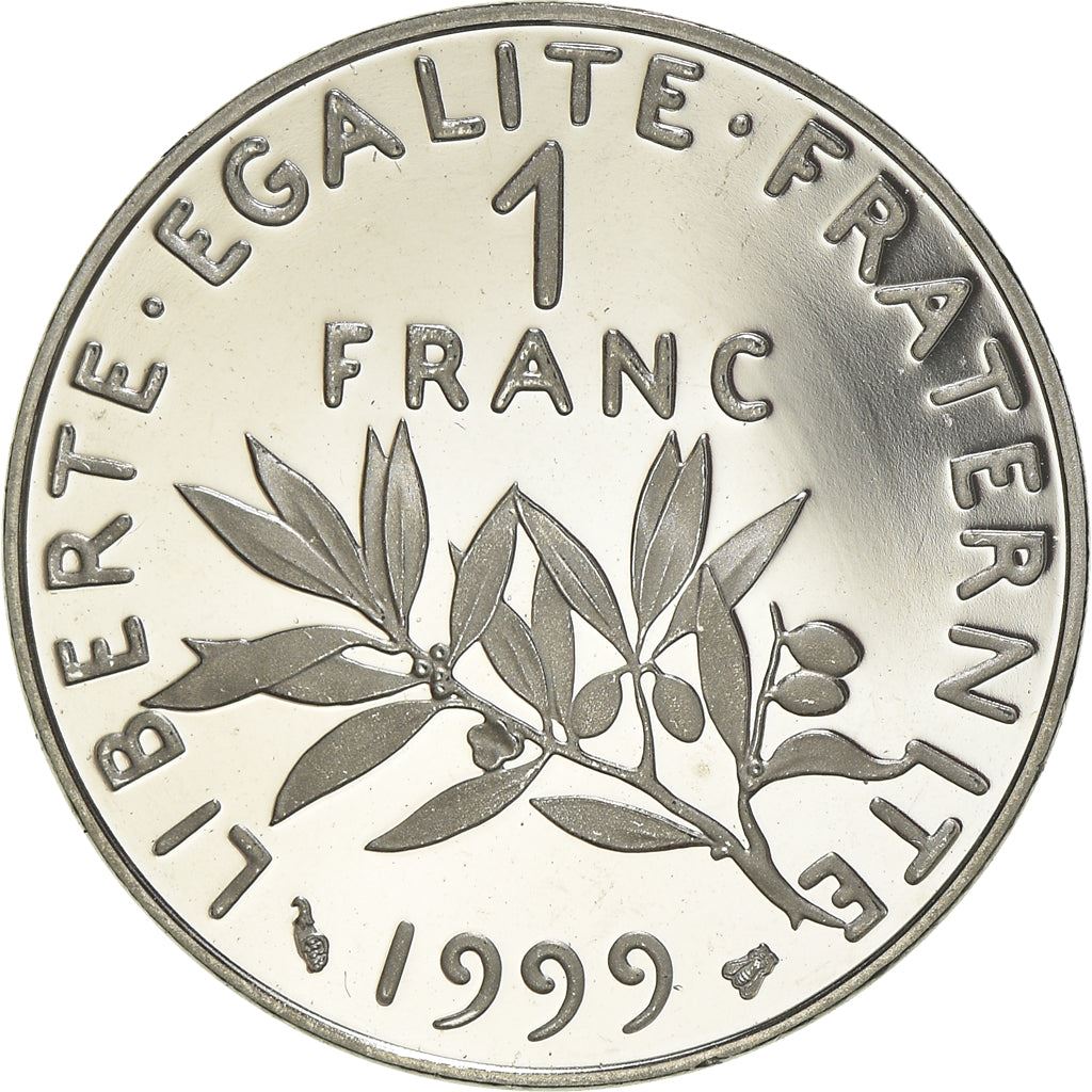 French 1 Franc Coin | Signature D'AP. O.ROTY | proof | KM925.2 | France | 1991 - 2001