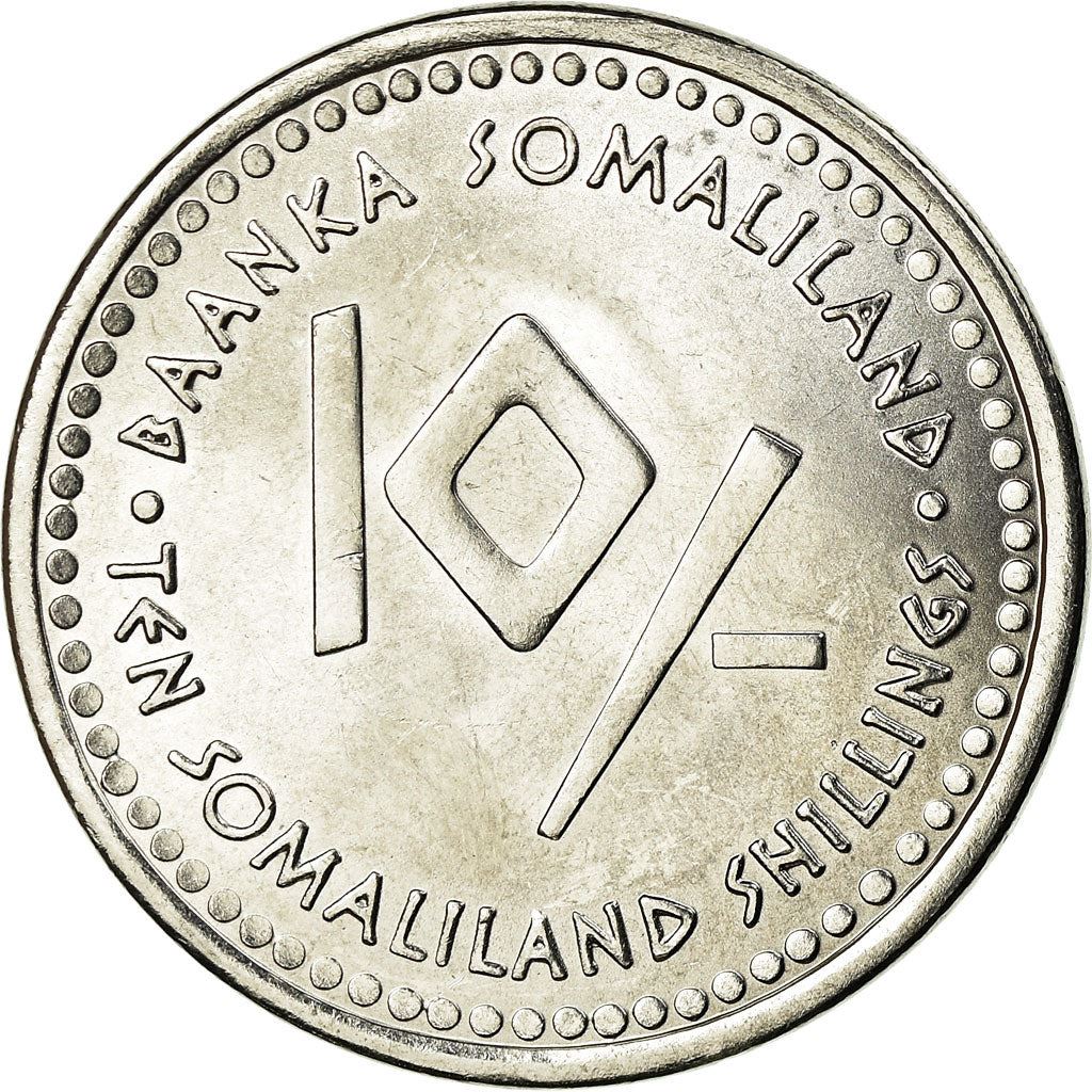 Somaliland | 10 Shillings Coin | Aquarius | Stainless steel | KM:7 | 2006