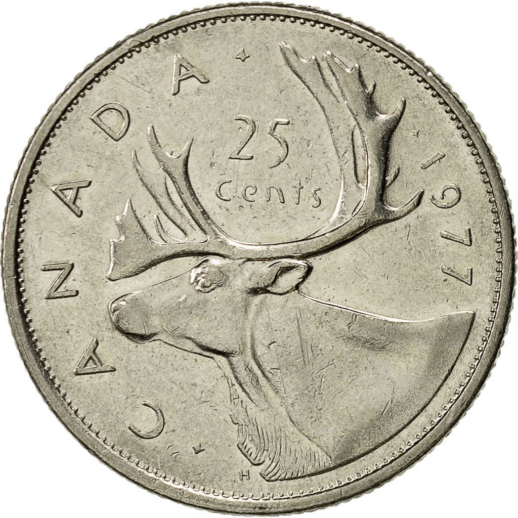 Canada | 25 Cents Coin | Nickel | 2nd portrait | KM:62b | 1968-1978