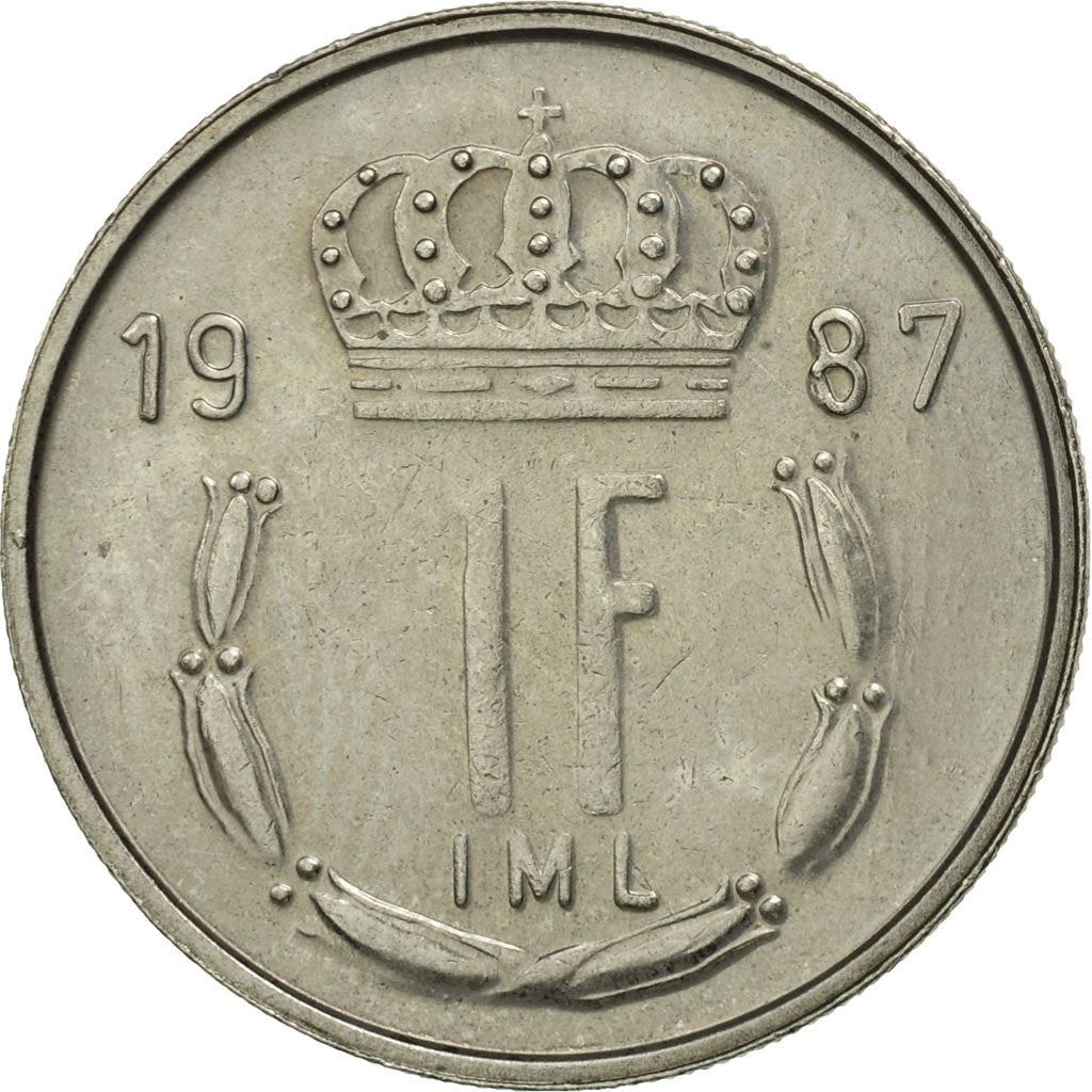 Luxembourg | 1 Franc Coin | Grand Duke Jean | Copper-nickel | KM:59 | 1986-1987