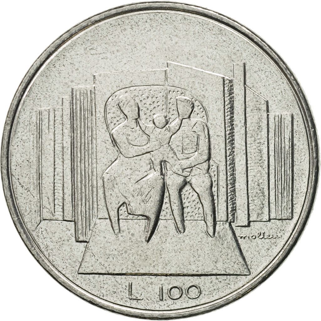 San Marino | 100 Lire Coin | Family | Km:57 | 1976