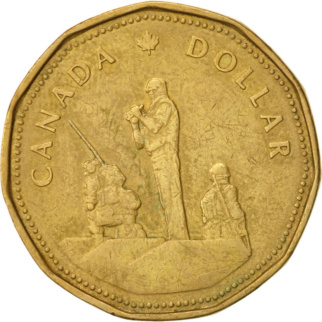 Canada | 1 Dollar Coin | Peacekeeping Monument | Bronze plated nickel | KM:258 | 1995