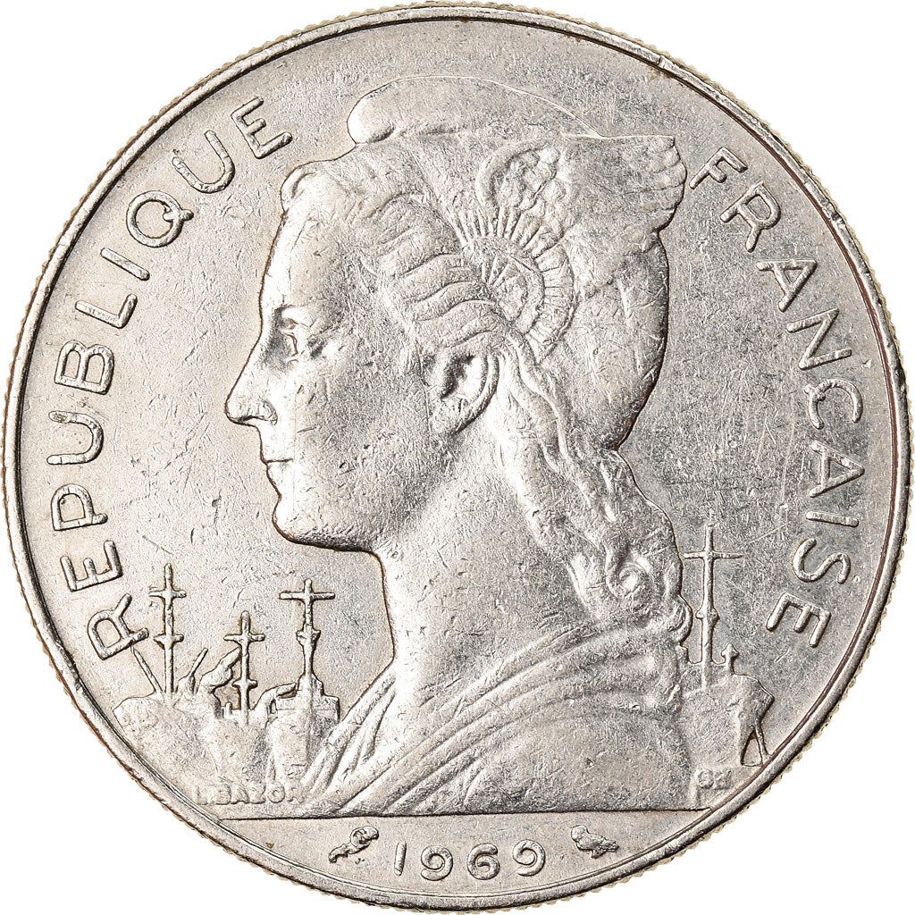 Reunion | 100 Francs Coin | Marianne | Nickel | KM:13 | 1964-1973