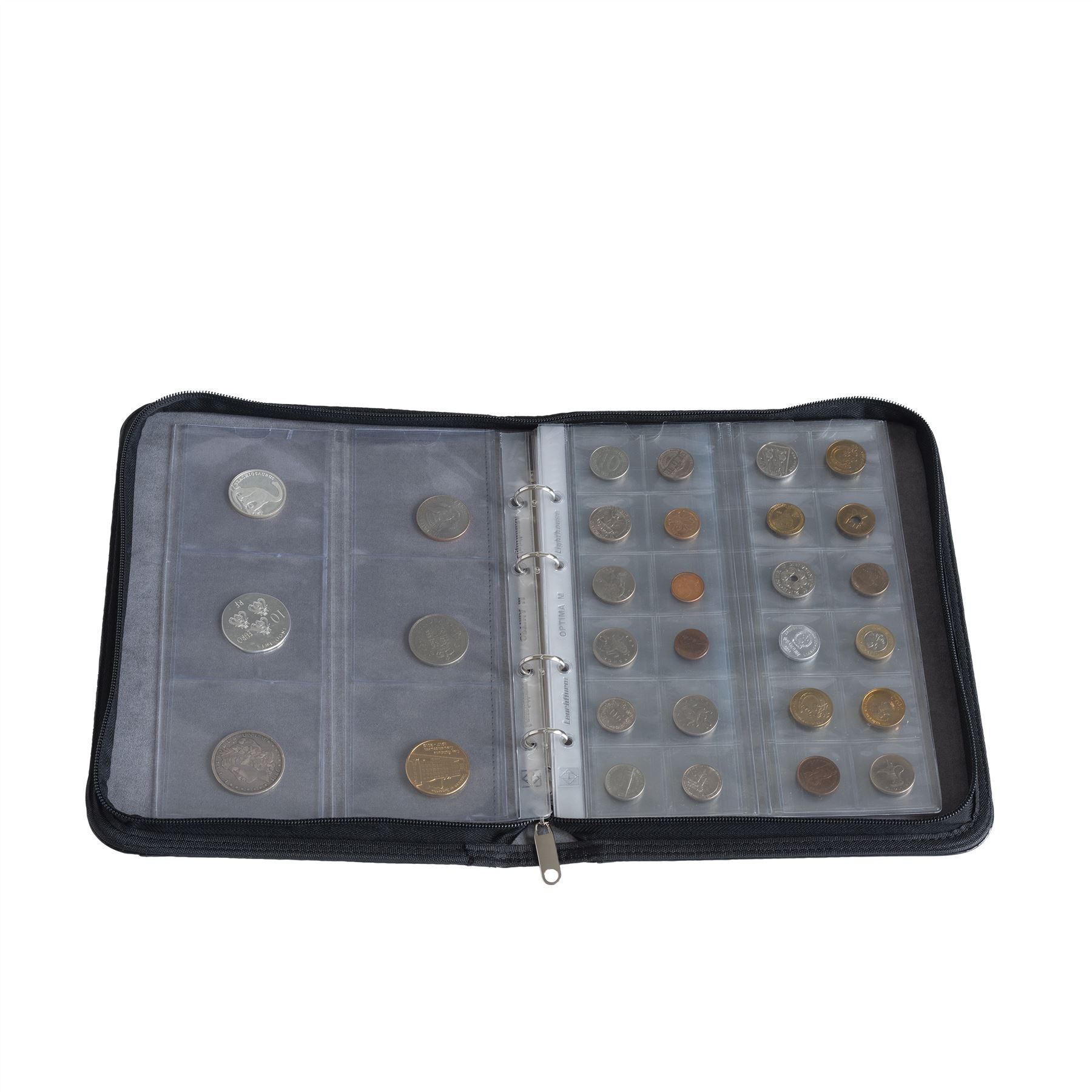 OPTIMA KURT Portfolio Ring Binder | Coin and Banknote Album | Travel Case | Up to 30 Sheet Capacity | 285x225x35mm | 2 Color Options