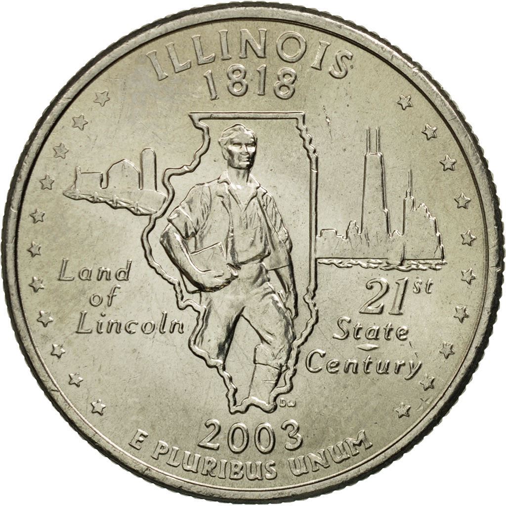 United States | 1/4 Dollar Coin | Abraham Lincoln | Km:343 | 2003