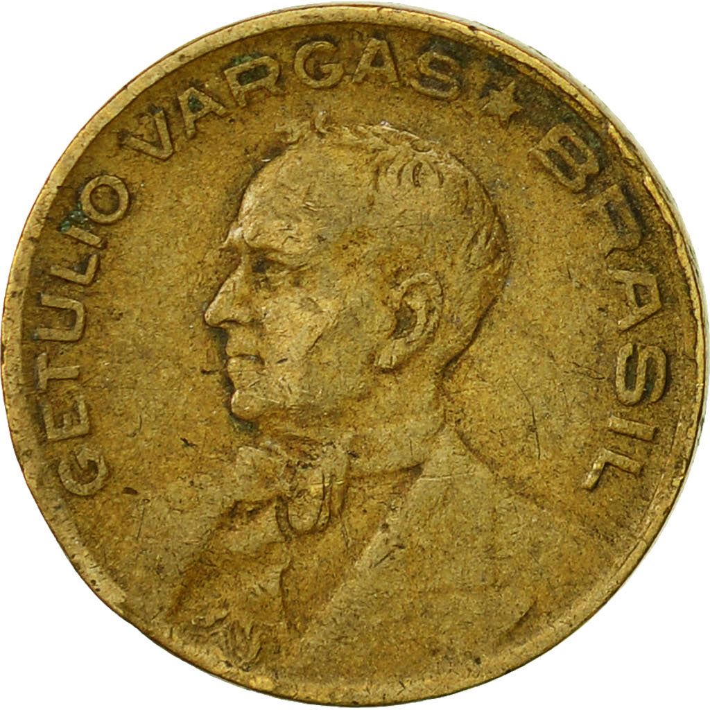 Brazil | 10 Centavos Coin | Getúlio Dornelles Vargas | Km:555A.1 | 1943 - 1947
