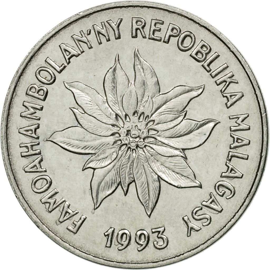 Madagaskaras | 1 Franko moneta | Zebuas | Gėlė | Km:8 | 1965 - 2002