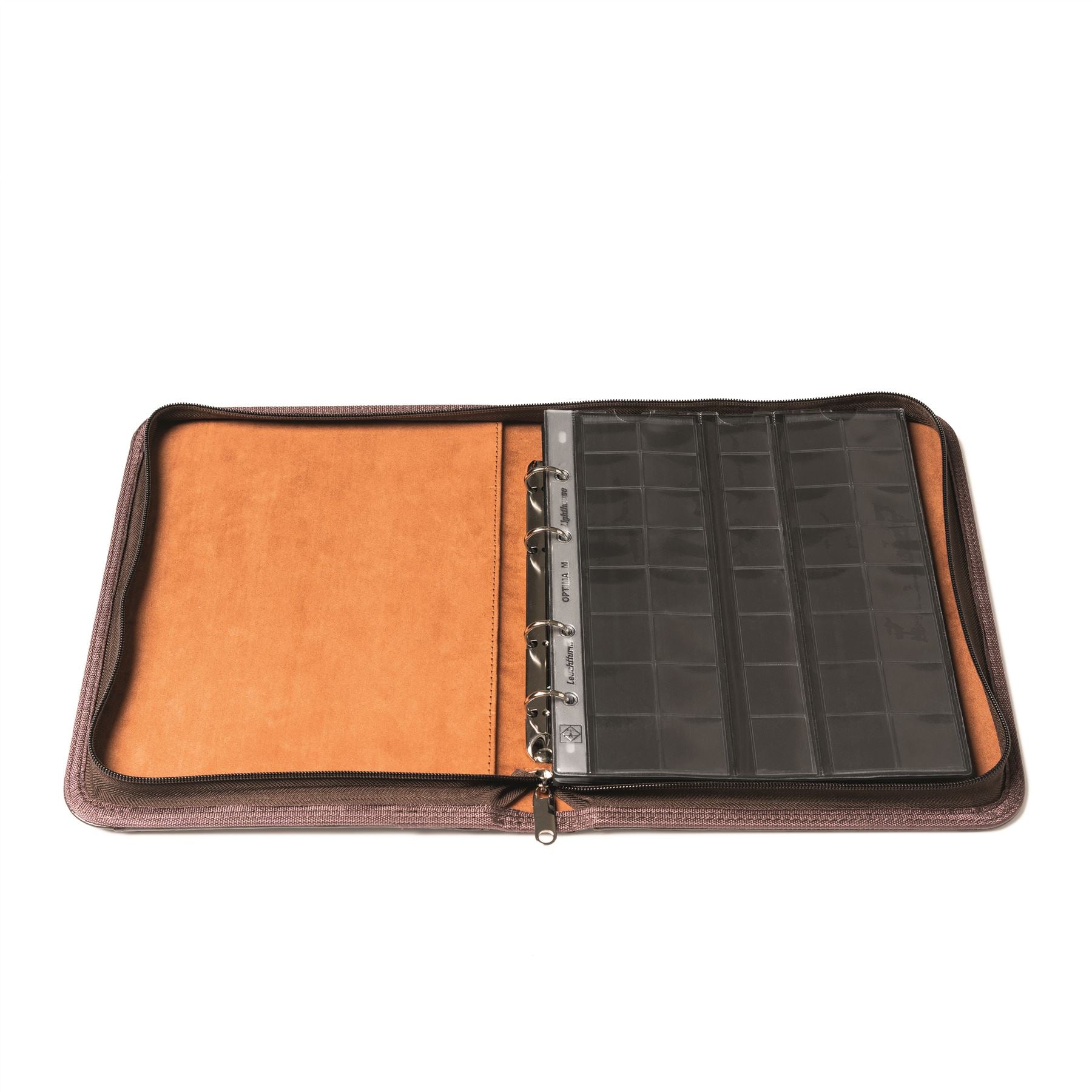 OPTIMA KURT Portfolio Ring Binder | Coin and Banknote Album | Travel Case | Up to 30 Sheet Capacity | 285x225x35mm | 2 Color Options