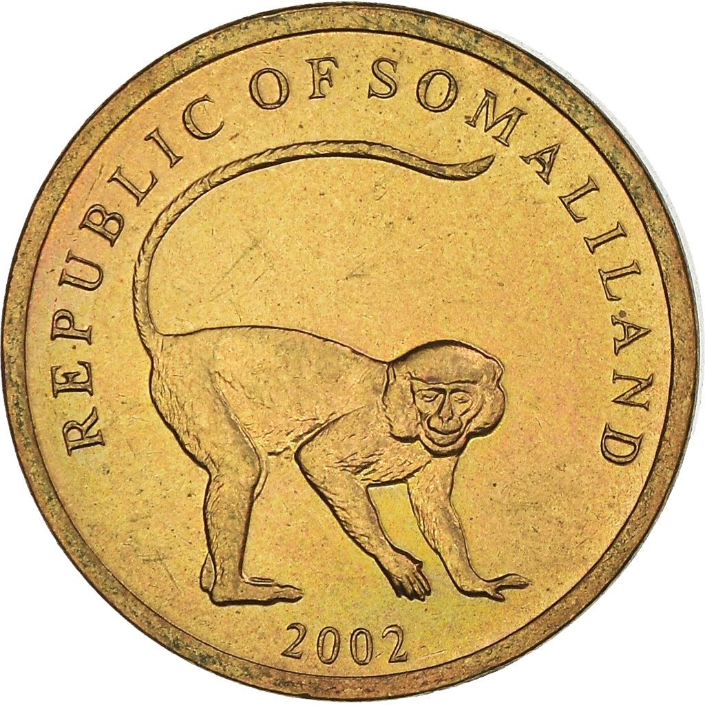 Somaliland | 10 Shillings Coin | Vervet Monkey | Km:3 | 2002