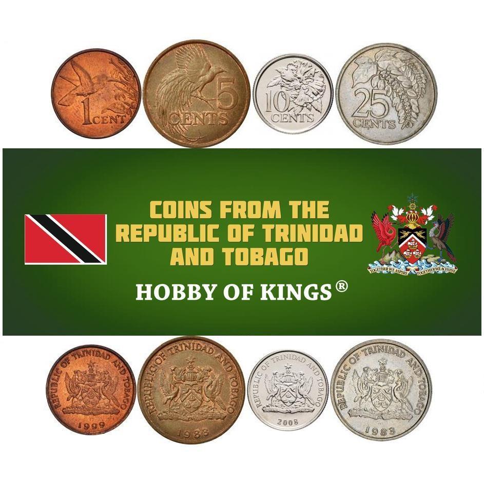 5 Mixed Coins From Trinidad & Tobago | 1966 - 2023