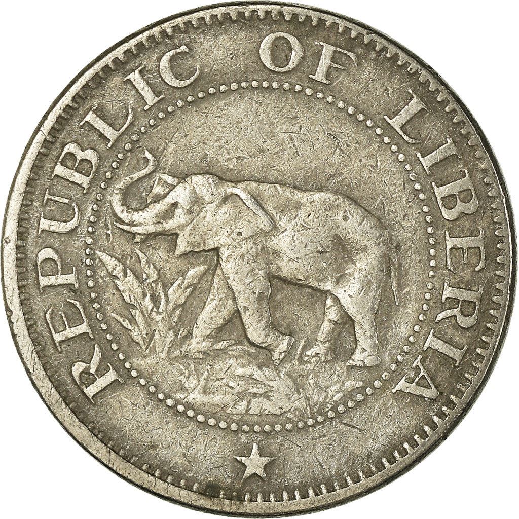 Liberia | 5 Cents Coin | Elephant | Km:14 | 1960 - 1990