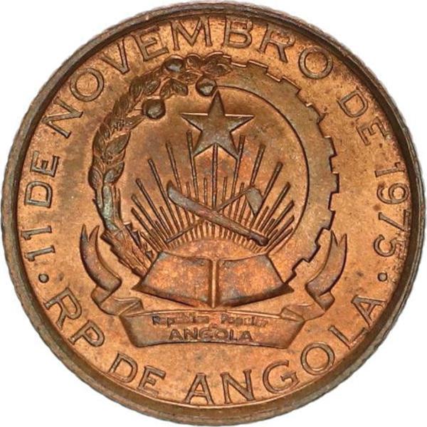 Angola | 50 Kwanzas Coin | Gear | Wreath | KM:91 | 1978 - 1991