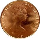 Isle of Man 1/2 Penny Coin | Queen Elizabeth II | Atlantic Herring | KM72.2 | 1981