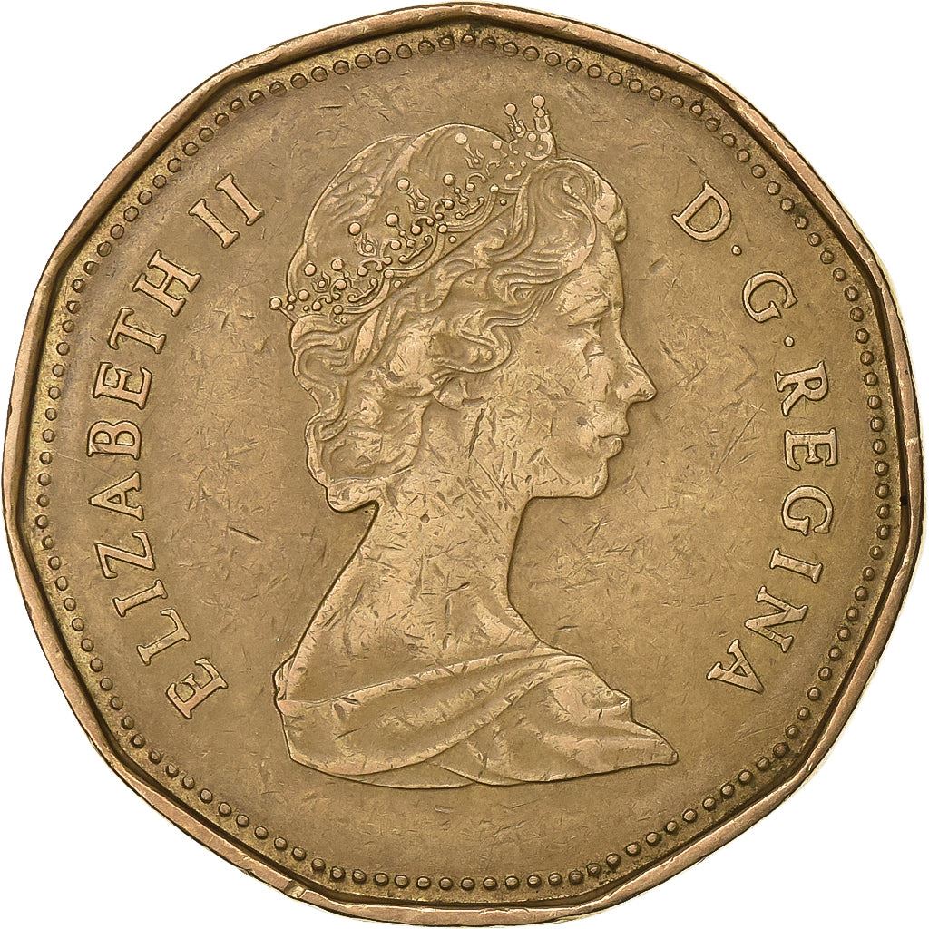 Canada | 1 Dollar Coin | Bronze plated nickel | 2nd portrait | KM:157 | 1987-1989