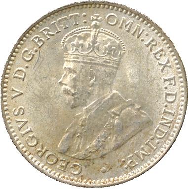 British West Africa | 3 Pence Coin | Wreath | George V | KM:10a | 1920