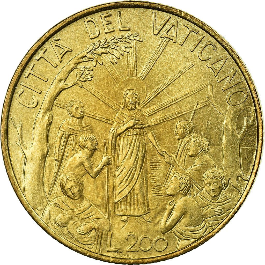 Vatican City | 200 Lire Coin | John Paul II | Km:309 | 1999