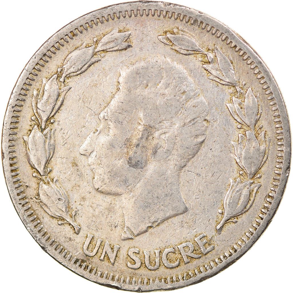 Ecuador | 1 Sucre Coin | Antonio José de Sucre | Copper-nickel | KM:78a | 1959