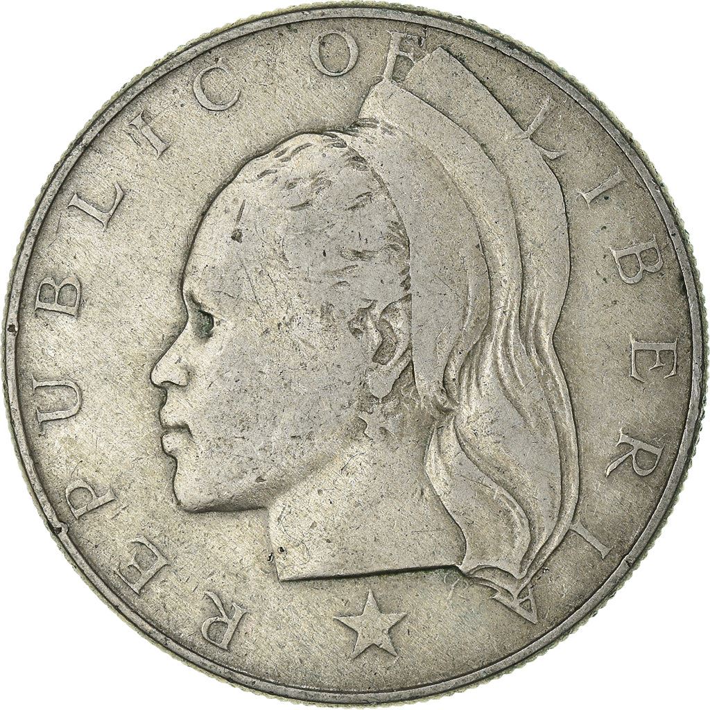 Liberia | 50 Cents Coin | Olive Branches | Km:17A | 1966 - 1990
