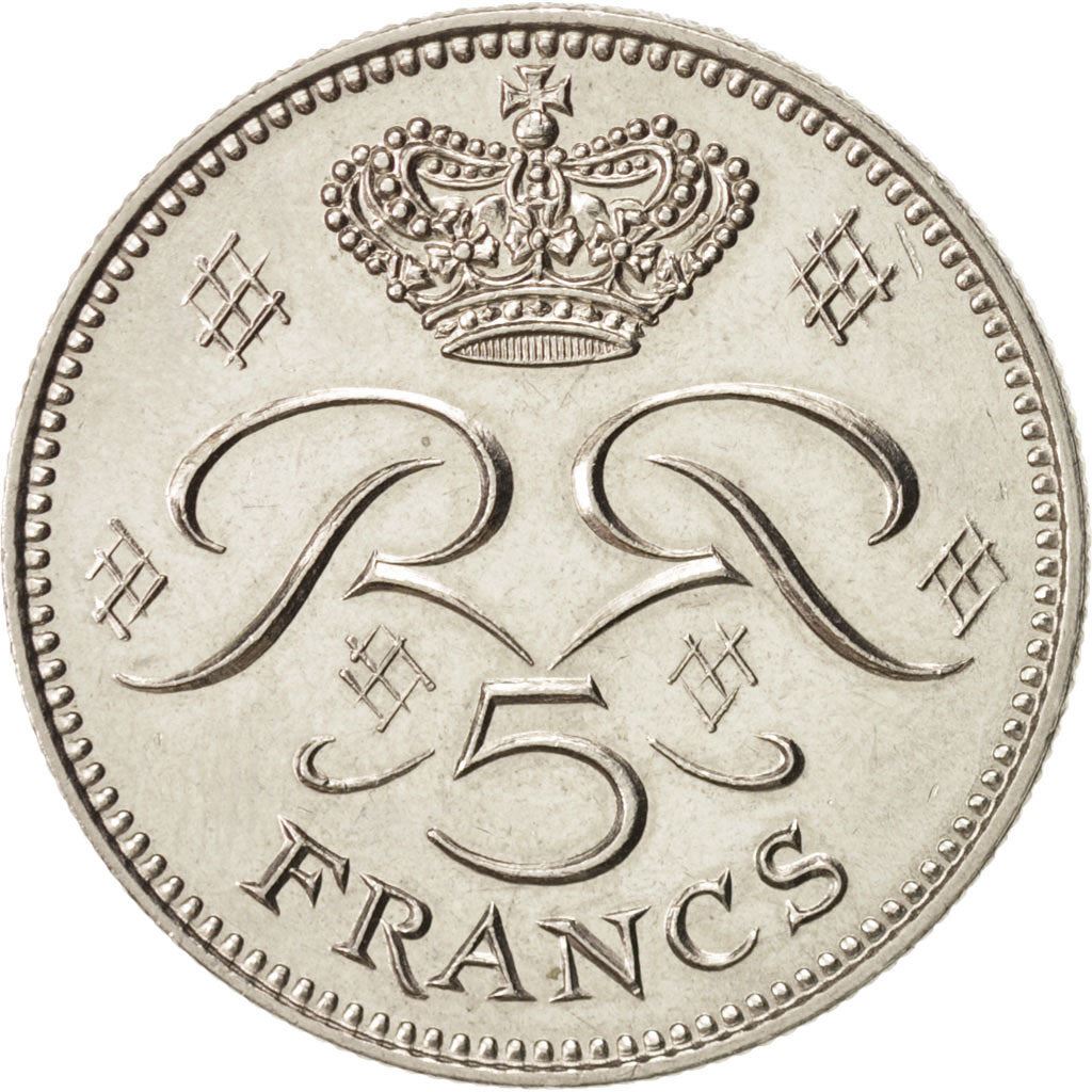 Monaco | 5 Francs Coin | Rainier III | Km:150 | 1970 - 1995