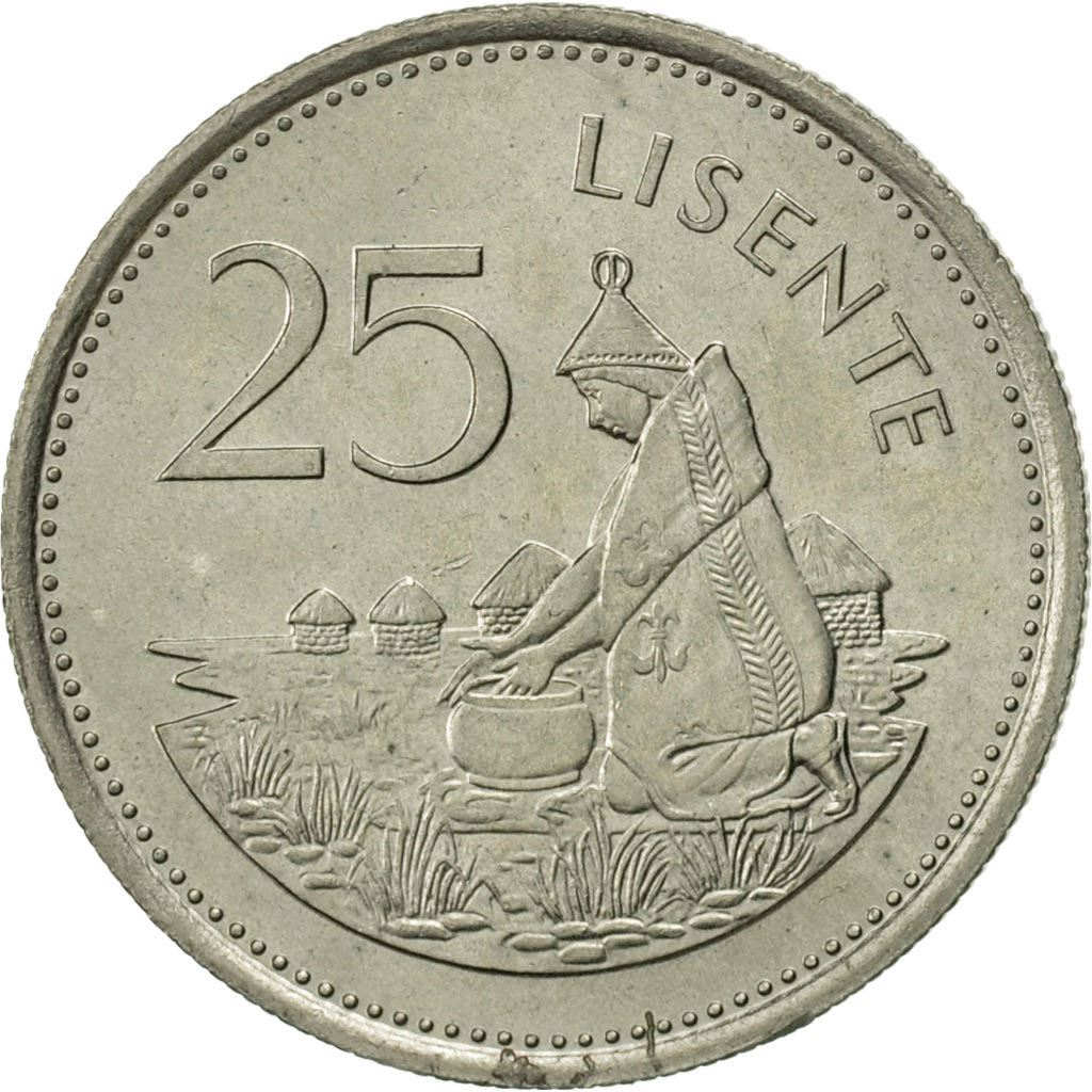Lesotho | 25 Lisente Coin | Moshoeshoe II | Km:20 | 1979 - 1989