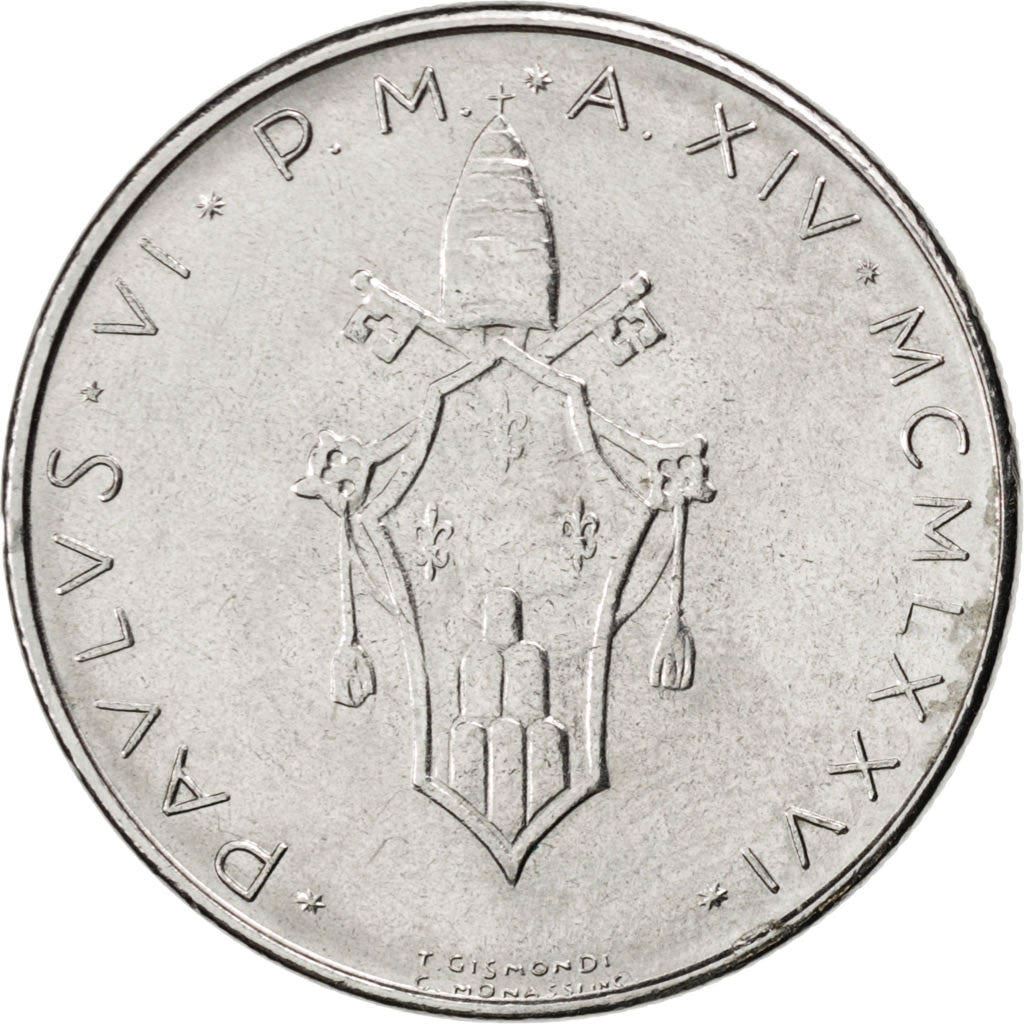 Watykan | Moneta 100 lirów | Gołąb | Km:122 | 1970 - 1977
