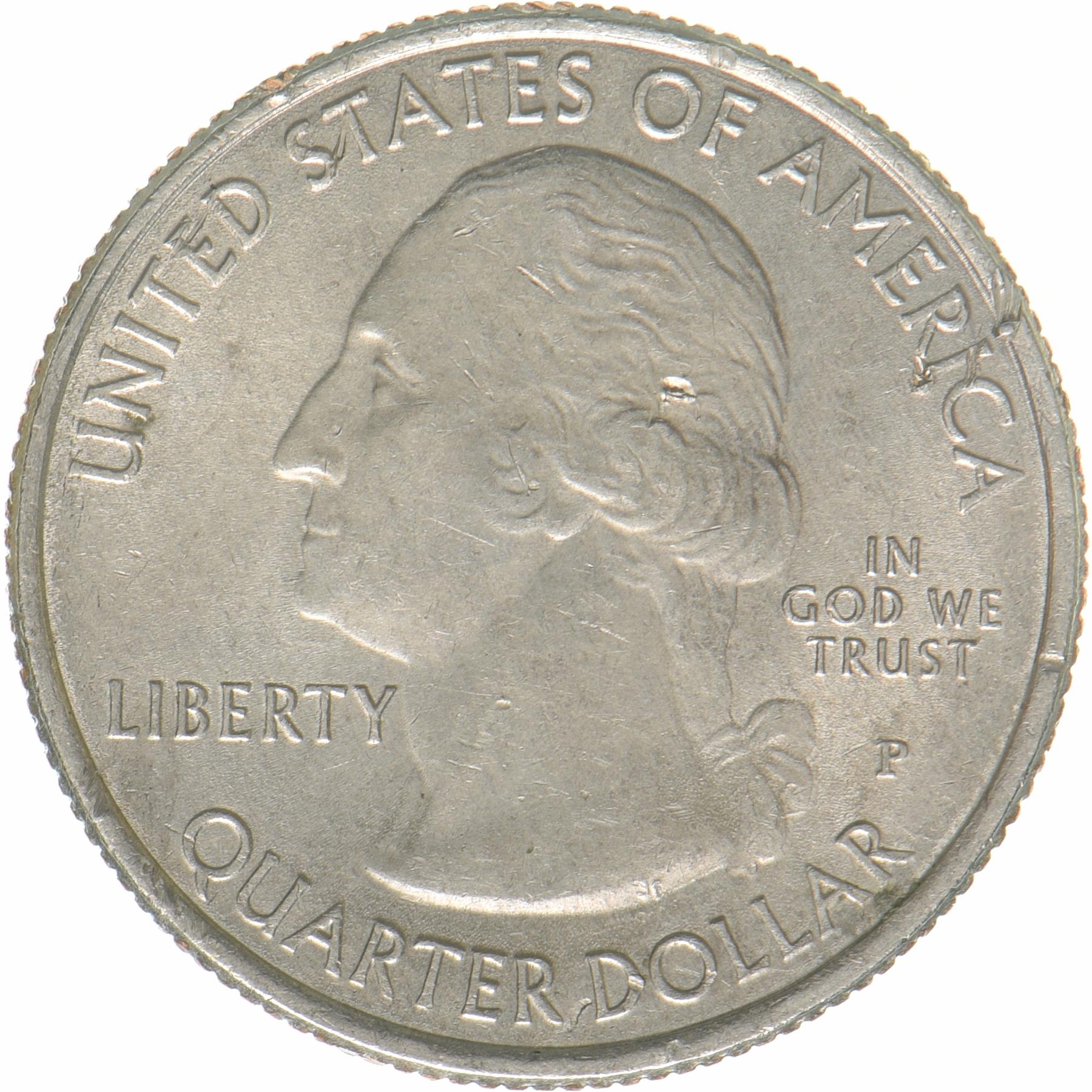 United States | 1/4 Dollar Coin | Blue Ridge Parkway | KM:599 | 2015
