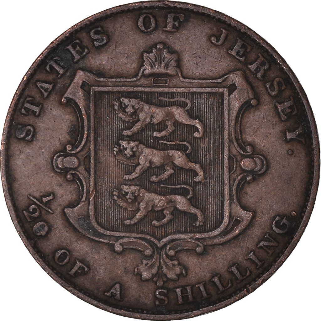 Jersey Coin Islanders 1/26 Shilling Coin | Queen Victoria | Shield | KM2 | 1841 - 1861