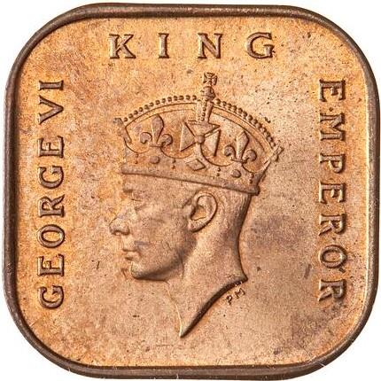 Malaya | 1/2 Cent Coin | George VI | KM:1 | 1940