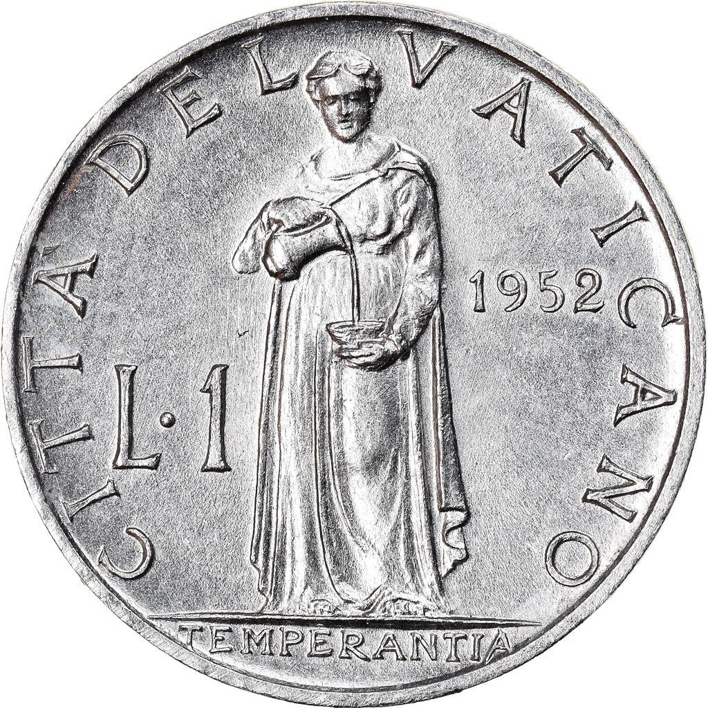 Vatican City | 1 Lira Coin | Pius XII | Km:49 | 1951 - 1958