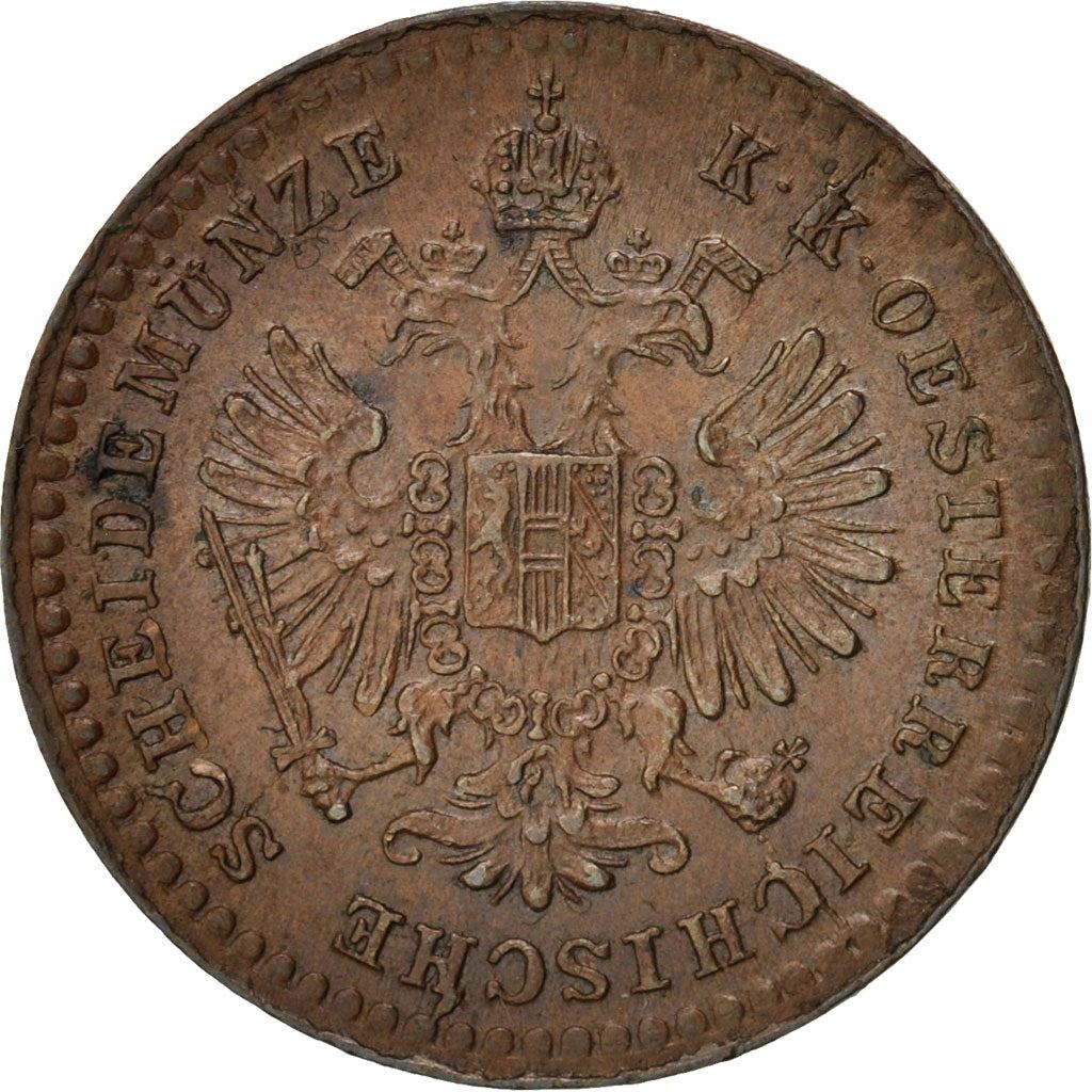Austrian Empire | 5/10 Kreuzer Coin | Oak Wreath | Imperial Eagle | Km:2182 | 1858 - 1866