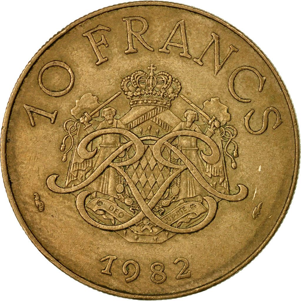 Monaco | 10 Francs Coin | Rainier III | Km:154 | 1975 - 1982