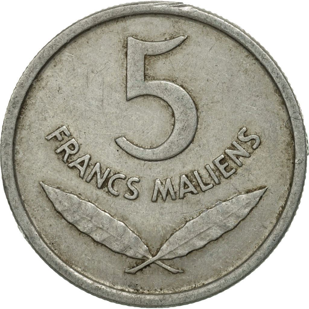 Mali | 5 Francs Maliens Coin | Hippopotamus | Km:2 | 1961